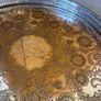 mid-20th century round silver-plated gallery tray Image 3
