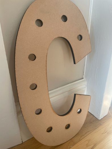 Wooden letter C
