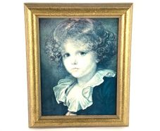 Vintage print of boy in red waistcoat by Jean Baptiste Greuze