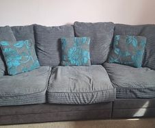 Comfortable Grey Sofa & Swivel Chair Set - From Next