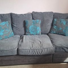 Comfortable Grey Sofa & Swivel Chair Set - From Next