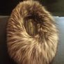 Silver fox hat with lamb leather, D18 post 7e Image 4
