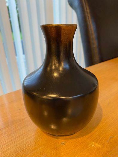 Black and Gold Mid-Century Vase