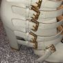 Cream Buckled Ankle Boots Image 2