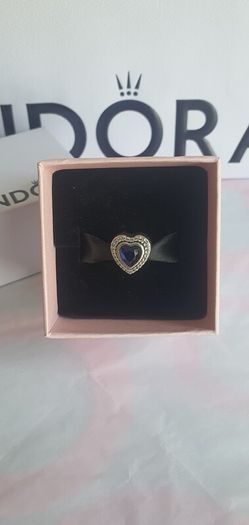 Sparkling Blue Heart Charm