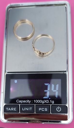 "Wedding Band" AND  "Claddagh"  Rings 9ct GOLD  3.4g