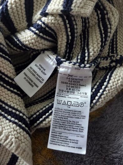 3-6m, Baby Gap Cardigan with Star Pockets