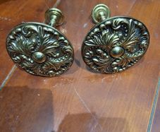 Antique Solid Brass Curtain Holdbacks