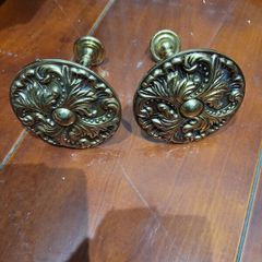 Antique Solid Brass Curtain Holdbacks