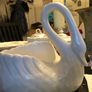 Vintage swan ceramic planter, porcelain swan planter Image 4