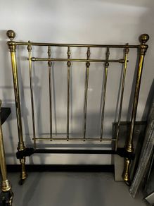 Victorian brass bed including side rails and base. 3ft 6 inches.