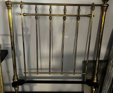 Victorian brass bed including side rails and base. 3ft 6 inches.