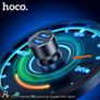 Hoco DZ17 Powerful Dual USB LED Port Car Charger Black Image 3