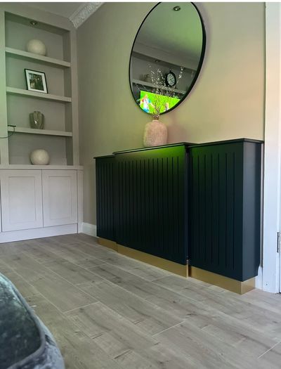 2x Laura James Iliana Extendable Radiator Cover in Charcoal Grey