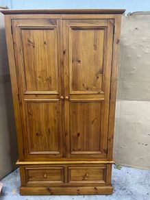 Wardrobe, drawers, locker, bed