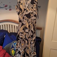 black pattern jump suit