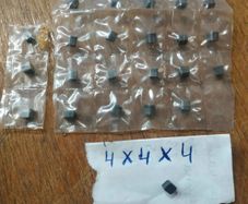 28 pcs Soviet CBN Cutting Tool Inserts 4x4x4 mm Boron Nitride Composite