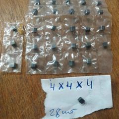 28 pcs Soviet CBN Cutting Tool Inserts 4x4x4 mm Boron Nitride Composite