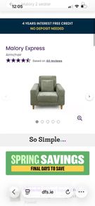 New in box Malory express armchair