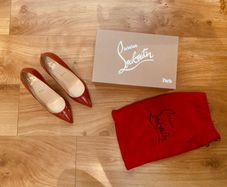 Christian Louboutin Terracotta patent shoe's