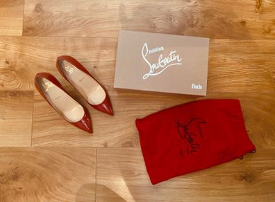 Christian Louboutin Terracotta patent shoe's