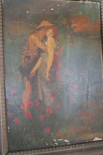 Antique Oil on Canvas with signature 16,4" x 12,4"
