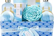 Spa Luxetique Spa Gift Set, 12pcs Ocean Scent Bath Gift Set, Pamper Gifts for Women, Refreshing Bath Gifts for Women with Bubble Bath, Bath Bomb, Body Lotion, Pamper Hampers for Women, Mum Gifts