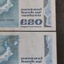 1991 Central Bank of Ireland 20 Pound Notes in Sequence Image 6
