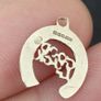 Vintage Good 375 Luck Horse Shoe Charm  Pendant Image 2