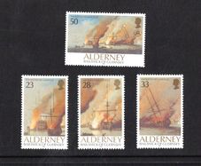1992 Alderney Ships - The 300th Anniversary of the Battle at La Hogue Commemorative Stamp Mint Never Hinged (MNH)