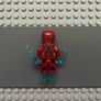 lego super heroes sh0649 Iron Man minifigure- Silver Hexagon on Chest, Foot Repulsors Image 2