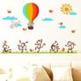 Dancing Monkeys Wall Stickers for Nursery Chldren Rooms Baby Art Disign Image 2