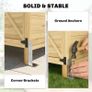 Wooden Shed with Double Zone Design Natural Wood Image 4