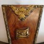 Large French Antique Wood and Brass Crucifix Image 5
