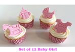 cake toppers BLUE & PINK baby shower