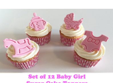cake toppers BLUE & PINK baby shower
