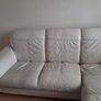 Cream Leather Sofa Image 3