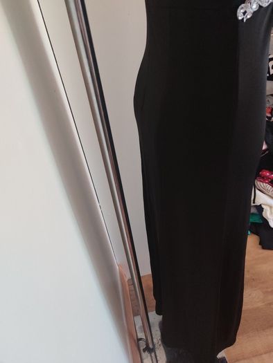 Quiz black embroidered maxi dress Perfect condition size UK10 EU38 Postage included