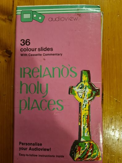 Vintage 36 Coloured Slides Of Ireland's Holy Places. With Cassette Commentary BY koaudioview Dublin