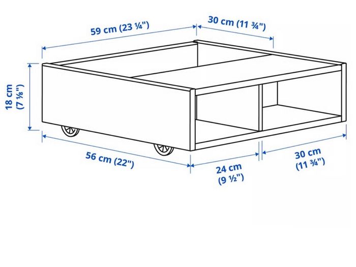 Ikea Underbed storage x2