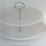 Brand new porcelain white cake stand in box Image 2