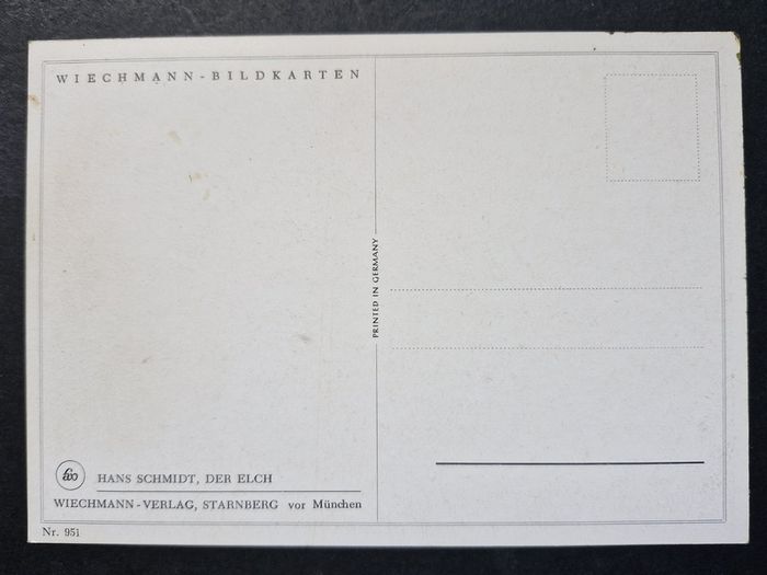 Antique Postcard Hans Schmidt Der Elch (The Moose)