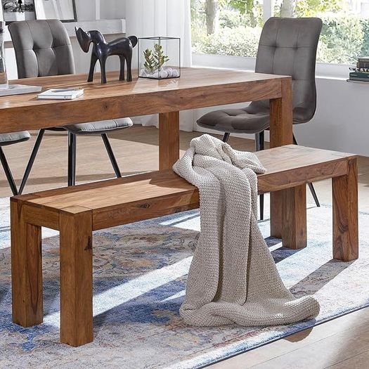 Dining Room Bench Solid Wood Sheesham Wood 160CM