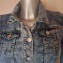 Denim jacket Dunnes  embroidered at the back size XS  31/32 inch Postage included Image 2