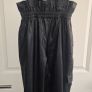 Bershka Black High Waisted Faux Leather Trousers Image 7