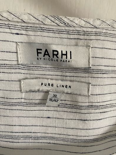 Farhi ladies linen striped top