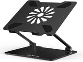 Laptop Stand, BoYata Ergonomic Adjustable Computer Stand, Lightweight Aluminum Laptop Holder Compatible for MacBook Pro/Air, Samsung, Dell XPS, Lenovo Laptops & Tablets Up to 14 inches-Black