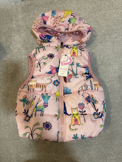 New Hooded body warmer pink size 12-24 months