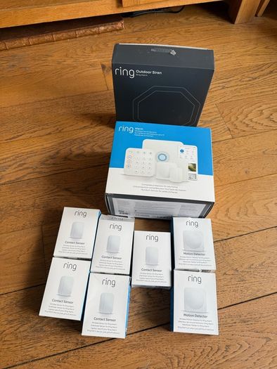 BUNDLE Ring Alarm 5 Piece 2nd gen + 2 motion sensor + 5 contact sensor + siren