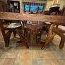 Dining table with 6 chairs genuine oak Image 5